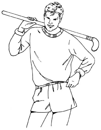 Hockey Player Continuous Line Drawing, Sport Game Hand Drawn 25681140  Vector Art at Vecteezy
